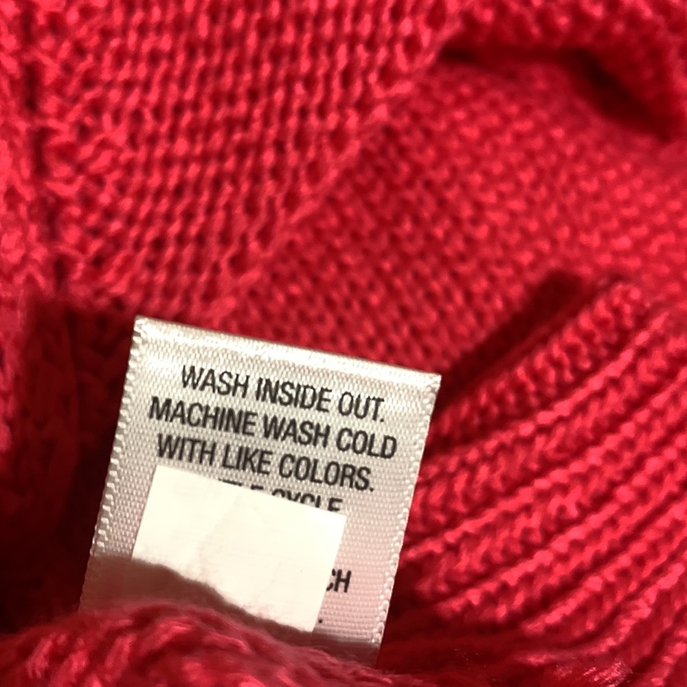 Apt. 9 Sweater Pullover Dark Pink/Red 1X Stretchy Long Sleeve Cable Knit - Picture 14 of 16